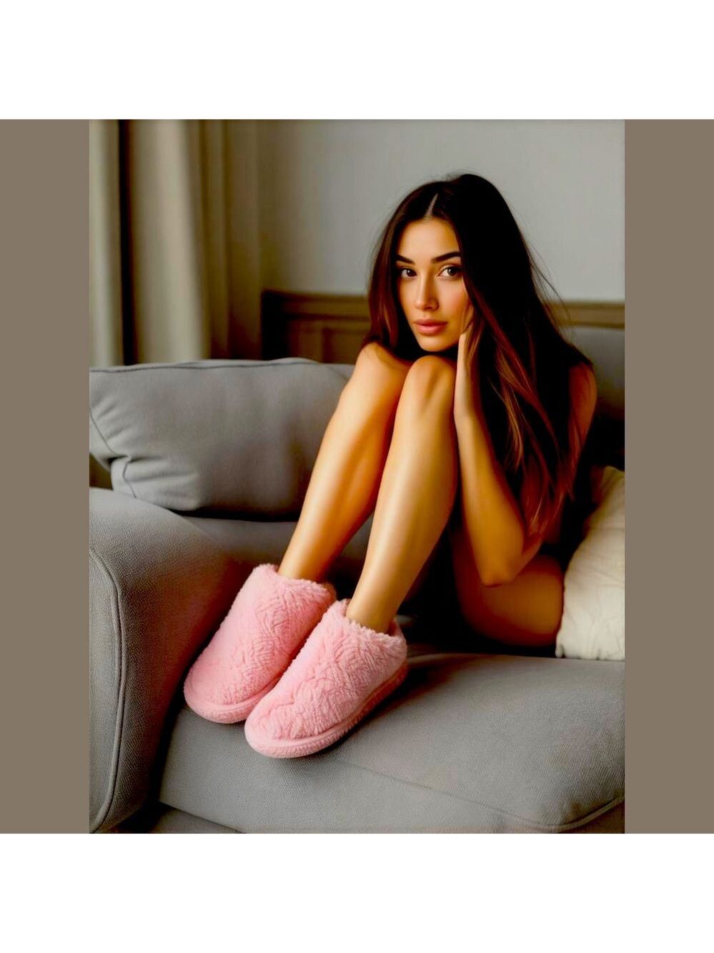 Dearfoams Fuzzy Soft Slippers Rose Pink NEW Size 11–12